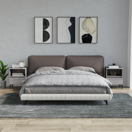 Mesitas de noche 2 unidades gris Sonoma 40x35x50 cm de vidaXL, Armarios y almacenamiento - Ref: Foro24-821823, Precio: 76,00 ...