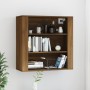 Armario de pared madera contrachapada marrón roble 80x33x80 cm de vidaXL, Aparadores - Ref: Foro24-816599, Precio: 66,66 €, D...