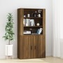 Armario de pared madera contrachapada marrón roble 80x33x80 cm de vidaXL, Aparadores - Ref: Foro24-816599, Precio: 66,66 €, D...