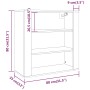 Armario de pared madera contrachapada marrón roble 80x33x80 cm de vidaXL, Aparadores - Ref: Foro24-816599, Precio: 66,66 €, D...