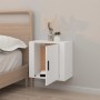 Mesita de noche de pared blanca 50x30x47 cm de vidaXL, Mesitas de noche - Ref: Foro24-816864, Precio: 31,53 €, Descuento: %