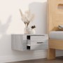 Mesita de noche de pared gris Sonoma 50x36x25 cm de vidaXL, Mesitas de noche - Ref: Foro24-816852, Precio: 31,97 €, Descuento: %