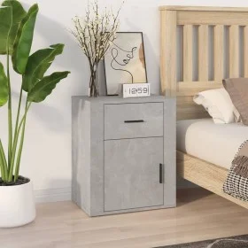 Bedside table made of gray concrete plywood, measuring 50x36x60 cm. by vidaXL, Nightstands - Ref: Foro24-816724, Price: 56,12...