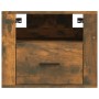 Mesita de noche de pared roble ahumado 50x36x40 cm de vidaXL, Mesitas de noche - Ref: Foro24-816890, Precio: 45,67 €, Descuen...