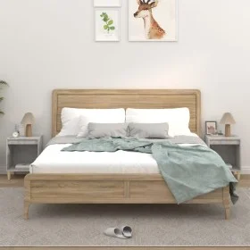 Mesitas de noche 2 unidades gris hormigón 40x35x50 cm de vidaXL, Mesitas de noche - Ref: Foro24-821867, Precio: 41,04 €, Desc...