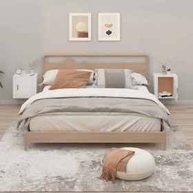 Mesitas de noche de pared 2 uds blanco 50x30x47 cm de vidaXL, Mesitas de noche - Ref: Foro24-816865, Precio: 45,02 €, Descuen...