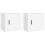 Mesitas de noche de pared 2 uds blanco 50x30x47 cm de vidaXL, Mesitas de noche - Ref: Foro24-816865, Precio: 45,42 €, Descuen...