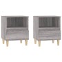 Mesitas de noche 2 unidades gris Sonoma 40x35x50 cm de vidaXL, Mesitas de noche - Ref: Foro24-821807, Precio: 72,12 €, Descue...