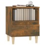 Mesita de noche roble ahumado 40x35x50 cm de vidaXL, Mesitas de noche - Ref: Foro24-821804, Precio: 34,80 €, Descuento: %
