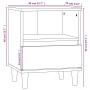 Mesita de noche roble ahumado 40x35x50 cm de vidaXL, Mesitas de noche - Ref: Foro24-821804, Precio: 34,80 €, Descuento: %