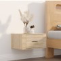 Mesitas de noche de pared 2 uds color roble Sonoma 50x36x25 cm de vidaXL, Mesitas de noche - Ref: Foro24-816847, Precio: 66,2...
