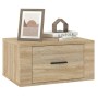 Mesitas de noche de pared 2 uds color roble Sonoma 50x36x25 cm de vidaXL, Mesitas de noche - Ref: Foro24-816847, Precio: 66,2...