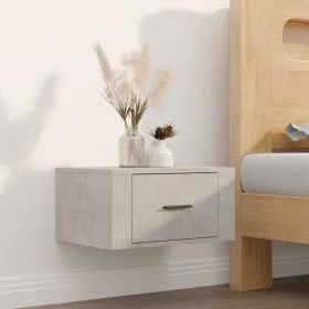 Wall-mounted bedside table in concrete gray color, 50x36x25 cm by vidaXL, Nightstands - Ref: Foro24-816848, Price: 37,97 €, D...
