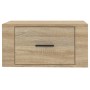 Mesitas de noche de pared 2 uds color roble Sonoma 50x36x25 cm de vidaXL, Mesitas de noche - Ref: Foro24-816847, Precio: 66,2...