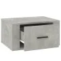 Wall-mounted bedside table in concrete gray color, 50x36x25 cm by vidaXL, Nightstands - Ref: Foro24-816848, Price: 37,97 €, D...