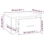 Wall-mounted bedside table in concrete gray color, 50x36x25 cm by vidaXL, Nightstands - Ref: Foro24-816848, Price: 37,97 €, D...