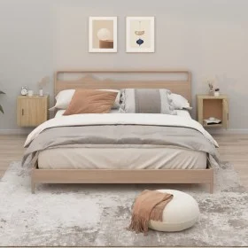 Mesitas de noche de pared 2 uds color roble Sonoma 50x30x47 cm de vidaXL, Mesitas de noche - Ref: Foro24-816871, Precio: 43,7...