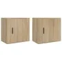 Wall bedside tables 2 pcs Sonoma oak color 50x30x47 cm by vidaXL, Nightstands - Ref: Foro24-816871, Price: 43,78 €, Discount: %