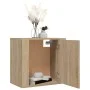 Wall bedside tables 2 pcs Sonoma oak color 50x30x47 cm by vidaXL, Nightstands - Ref: Foro24-816871, Price: 43,78 €, Discount: %