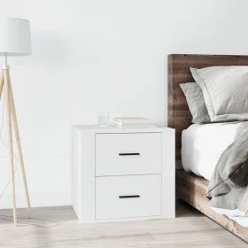 Mesita de noche blanca 50x39x47 cm de vidaXL, Taquillas y armarios de almacenamiento - Ref: Foro24-816704, Precio: 57,32 €, D...