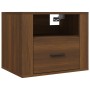 Mesita de noche de pared roble marrón 50x36x40 cm de vidaXL, Mesitas de noche - Ref: Foro24-816894, Precio: 47,18 €, Descuent...