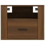Mesita de noche de pared roble marrón 50x36x40 cm de vidaXL, Mesitas de noche - Ref: Foro24-816894, Precio: 46,39 €, Descuent...
