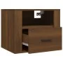 Mesita de noche de pared roble marrón 50x36x40 cm de vidaXL, Mesitas de noche - Ref: Foro24-816894, Precio: 46,39 €, Descuent...
