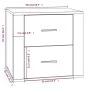 Mesita de noche blanca 50x39x47 cm de vidaXL, Taquillas y armarios de almacenamiento - Ref: Foro24-816704, Precio: 57,32 €, D...