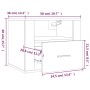 Mesita de noche de pared roble marrón 50x36x40 cm de vidaXL, Mesitas de noche - Ref: Foro24-816894, Precio: 47,18 €, Descuent...