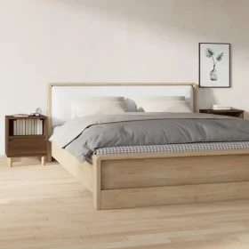 Mesitas de noche 2 unidades roble marrón 40x35x50 cm de vidaXL, Mesitas de noche - Ref: Foro24-821809, Precio: 62,38 €, Descu...