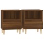 Mesitas de noche 2 unidades roble marrón 40x35x50 cm de vidaXL, Mesitas de noche - Ref: Foro24-821809, Precio: 65,76 €, Descu...