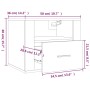 Mesitas de noche de pared 2 uds blanco 50x36x40 cm de vidaXL, Mesitas de noche - Ref: Foro24-816881, Precio: 70,72 €, Descuen...
