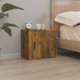 Mesita de noche de pared color roble ahumado 50x30x47 cm de vidaXL, Mesitas de noche - Ref: Foro24-816874, Precio: 34,92 €, D...