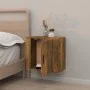 Mesita de noche de pared color roble ahumado 50x30x47 cm de vidaXL, Mesitas de noche - Ref: Foro24-816874, Precio: 34,92 €, D...