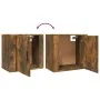 Mesita de noche de pared color roble ahumado 50x30x47 cm de vidaXL, Mesitas de noche - Ref: Foro24-816874, Precio: 34,92 €, D...