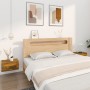Mesitas de noche de pared 2 uds color roble ahumado 50x36x25 cm de vidaXL, Mesitas de noche - Ref: Foro24-816851, Precio: 53,...