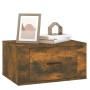 Mesitas de noche de pared 2 uds color roble ahumado 50x36x25 cm de vidaXL, Mesitas de noche - Ref: Foro24-816851, Precio: 53,...