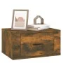 Mesitas de noche de pared 2 uds color roble ahumado 50x36x25 cm de vidaXL, Mesitas de noche - Ref: Foro24-816851, Precio: 47,...