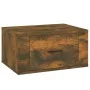 Mesitas de noche de pared 2 uds color roble ahumado 50x36x25 cm de vidaXL, Mesitas de noche - Ref: Foro24-816851, Precio: 47,...