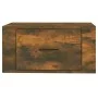Mesitas de noche de pared 2 uds color roble ahumado 50x36x25 cm de vidaXL, Mesitas de noche - Ref: Foro24-816851, Precio: 47,...