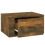 Mesitas de noche de pared 2 uds color roble ahumado 50x36x25 cm de vidaXL, Mesitas de noche - Ref: Foro24-816851, Precio: 47,...
