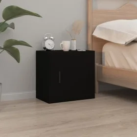 Black wall bedside table 50x30x47 cm by vidaXL, Nightstands - Ref: Foro24-816866, Price: 31,22 €, Discount: %
