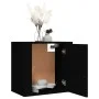 Mesita de noche de pared negro 50x30x47 cm de vidaXL, Mesitas de noche - Ref: Foro24-816866, Precio: 31,22 €, Descuento: %