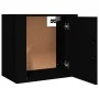 Mesita de noche de pared negro 50x30x47 cm de vidaXL, Mesitas de noche - Ref: Foro24-816866, Precio: 31,22 €, Descuento: %