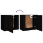 Mesita de noche de pared negro 50x30x47 cm de vidaXL, Mesitas de noche - Ref: Foro24-816866, Precio: 31,53 €, Descuento: %
