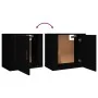 Mesita de noche de pared negro 50x30x47 cm de vidaXL, Mesitas de noche - Ref: Foro24-816866, Precio: 31,22 €, Descuento: %