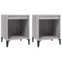 Mesitas de noche 2 unidades gris Sonoma 40x35x50 cm de vidaXL, Mesitas de noche - Ref: Foro24-821887, Precio: 48,52 €, Descue...