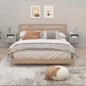 Mesitas de noche de pared 2 uds gris hormigón 50x36x40 cm de vidaXL, Mesitas de noche - Ref: Foro24-816889, Precio: 67,93 €, ...