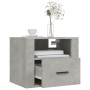 Mesitas de noche de pared 2 uds gris hormigón 50x36x40 cm de vidaXL, Mesitas de noche - Ref: Foro24-816889, Precio: 68,64 €, ...
