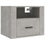 Mesitas de noche de pared 2 uds gris hormigón 50x36x40 cm de vidaXL, Mesitas de noche - Ref: Foro24-816889, Precio: 68,64 €, ...